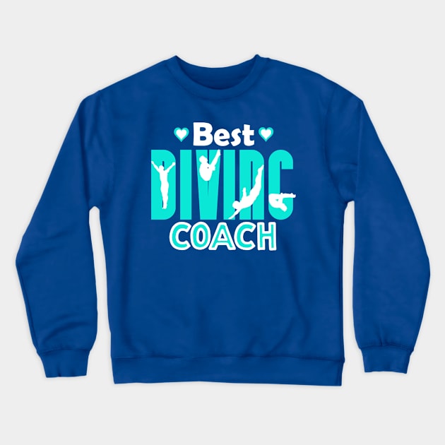 Best Diving Coach Springboard Diving Instructor Gift Crewneck Sweatshirt by Bezra